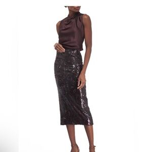 VERONICA BEARD Sequin Midi Skirt -